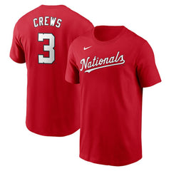 Dylan Crews Washington Nationals Nike Fuse Name & Number T-Shirt - Red T-shirts