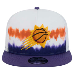Phoenix Suns Dip-Dye 9FIFTY A-Frame Trucker Snapback Hat White/Purple