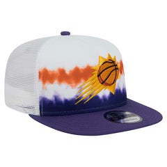 Phoenix Suns Dip-Dye 9FIFTY A-Frame Trucker Snapback Hat White/Purple
