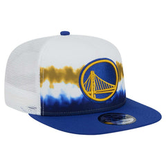 Golden State Warriors Dip-Dye 9FIFTY A-Frame Trucker Snapback Hat White/Royal