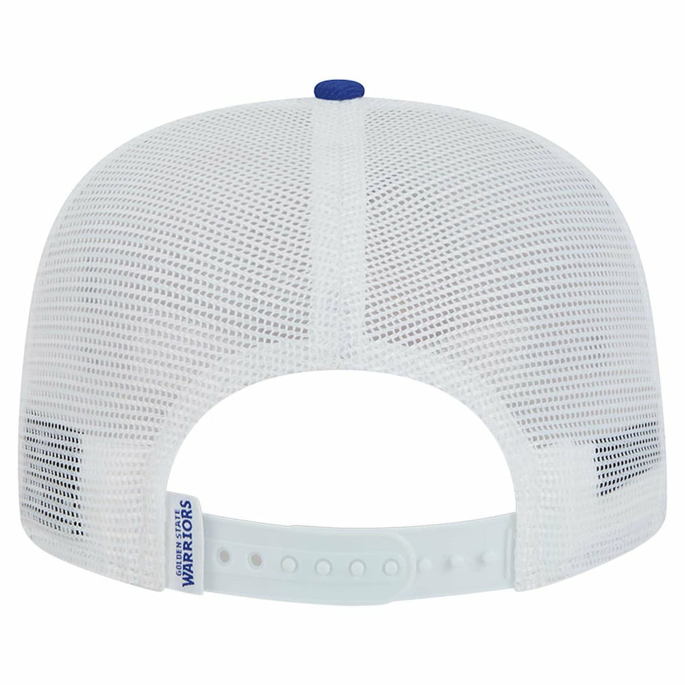 Golden State Warriors Dip-Dye 9FIFTY A-Frame Trucker Snapback Hat White/Royal