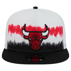 Chicago Bulls Dip-Dye 9FIFTY A-Frame Trucker Snapback Hat White/Black