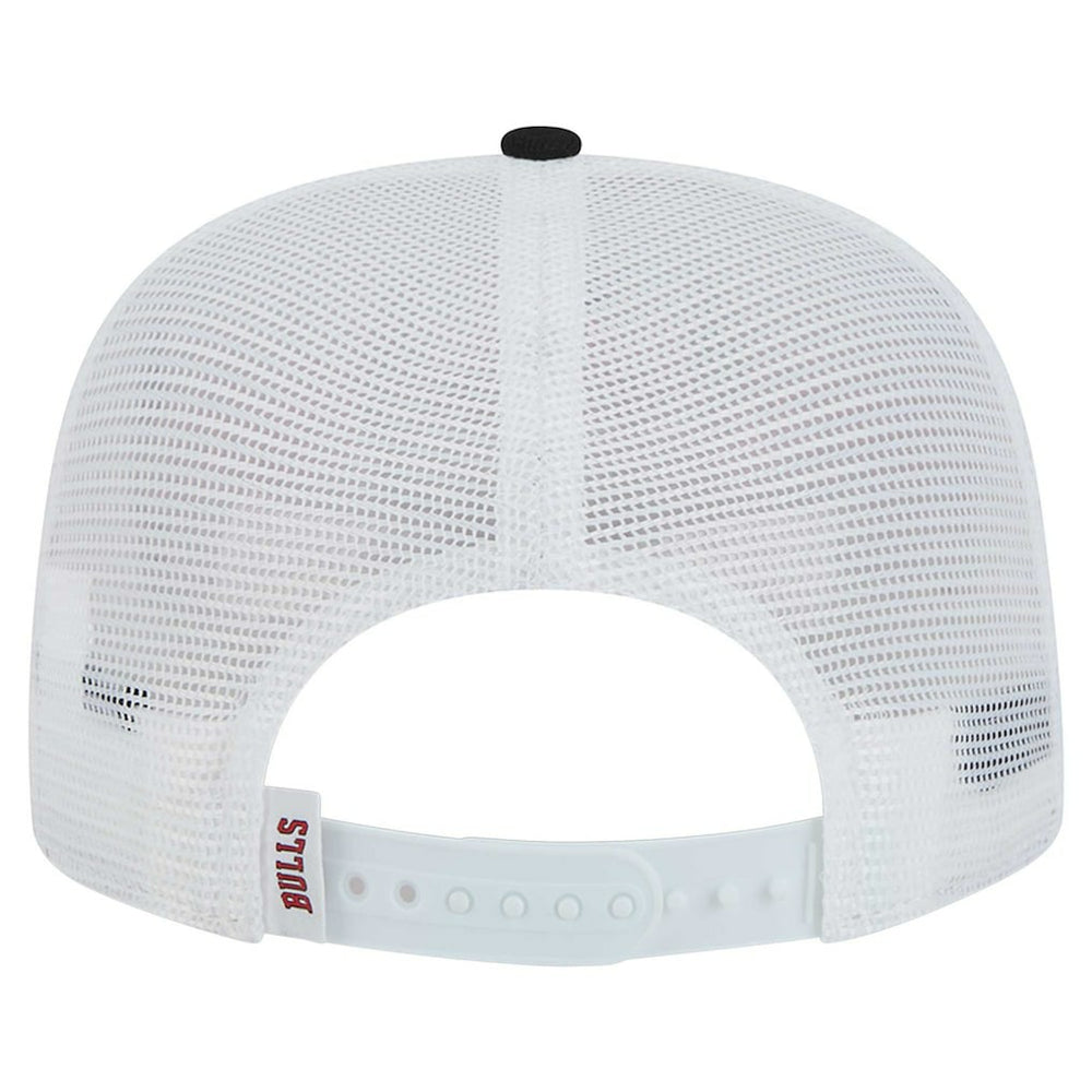 Chicago Bulls Dip-Dye 9FIFTY A-Frame Trucker Snapback Hat White/Black