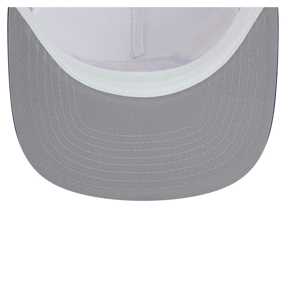 Los Angeles Lakers Dip-Dye 9FIFTY A-Frame Trucker Snapback Hat White/Purple