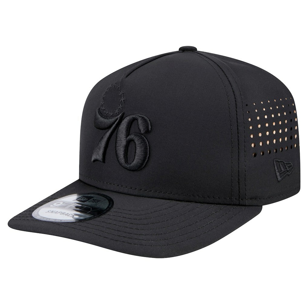 Philadelphia 76ers Vented 9FIFTY A-Frame Snapback Hat Black