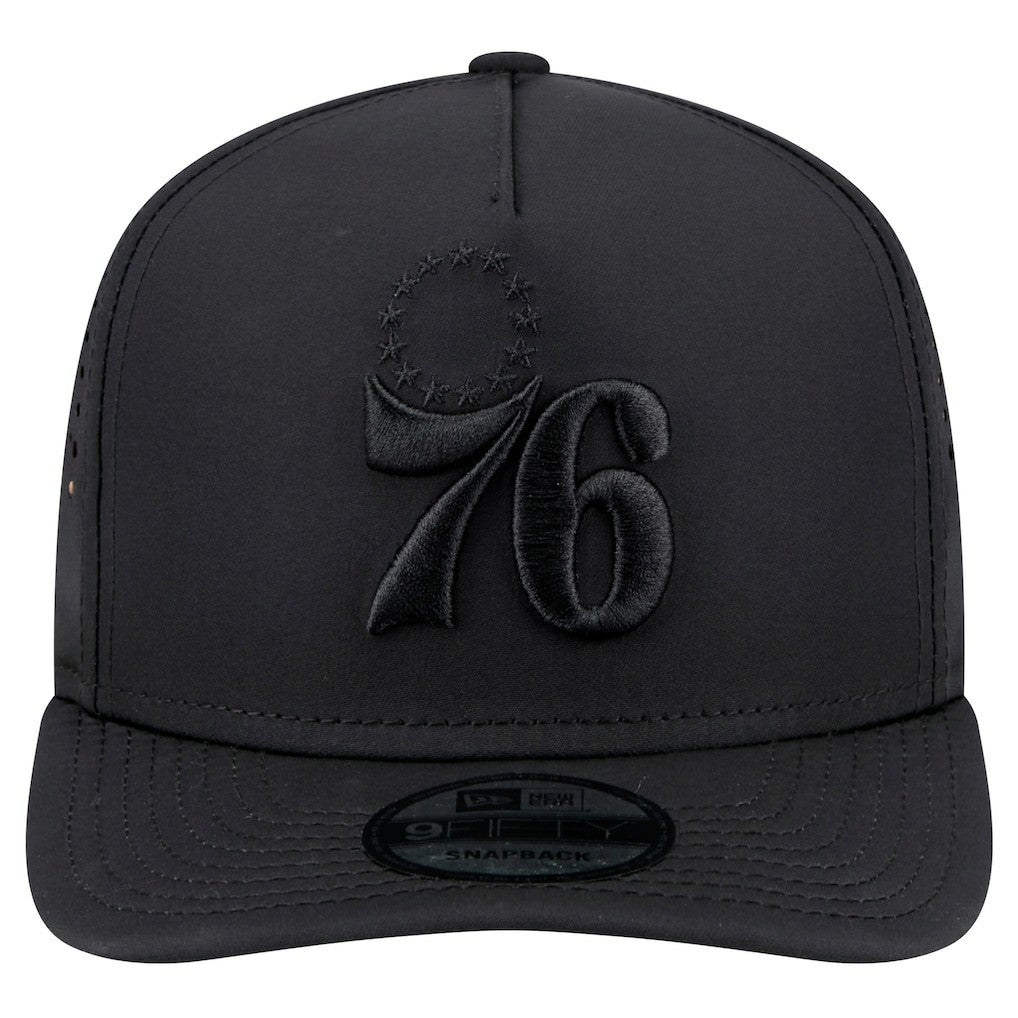 Philadelphia 76ers Vented 9FIFTY A-Frame Snapback Hat Black