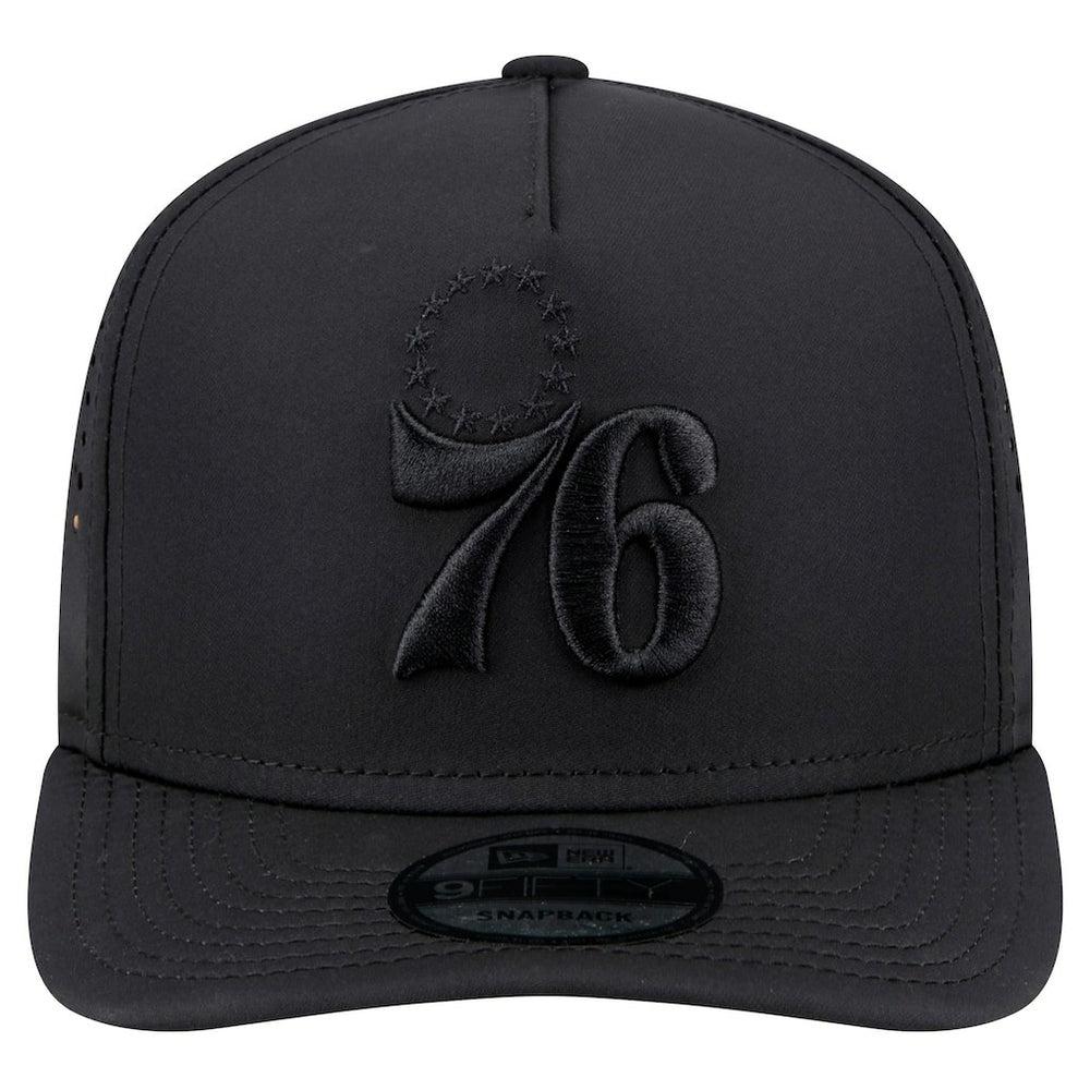 Philadelphia 76ers Vented 9FIFTY A-Frame Snapback Hat Black