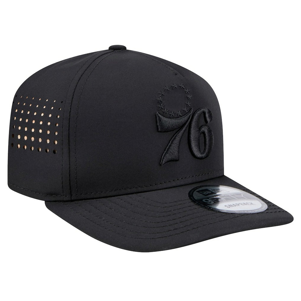Philadelphia 76ers Vented 9FIFTY A-Frame Snapback Hat Black