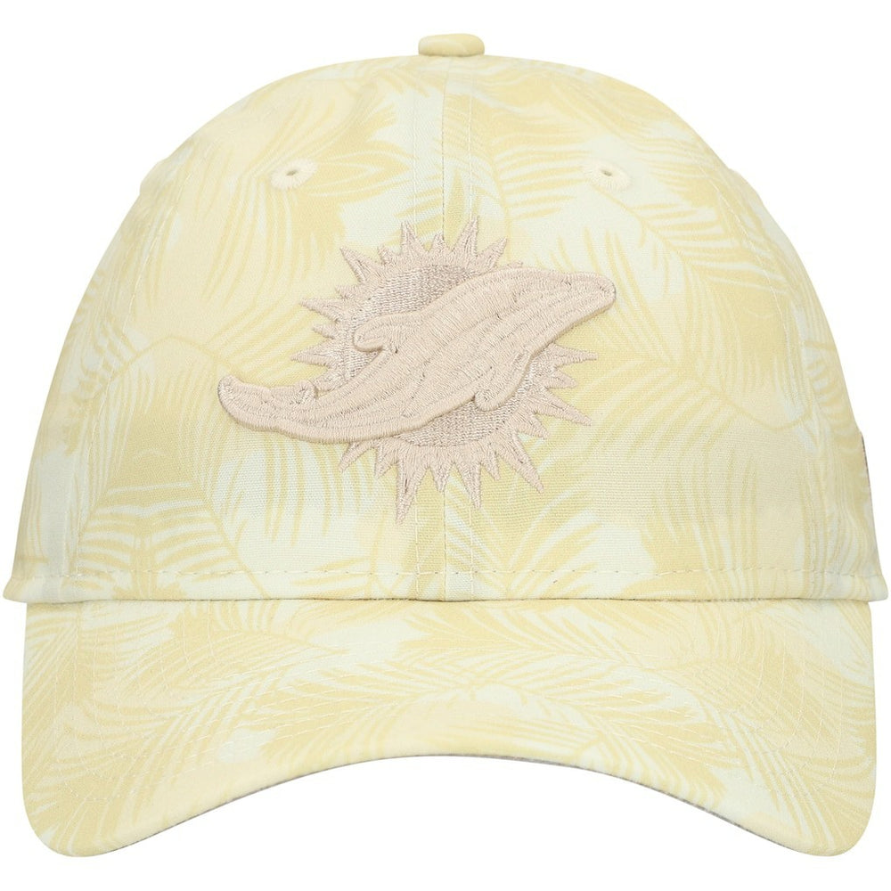 Miami Dolphins New Era Women's Frond 9TWENTY Adjustable Hat Cream