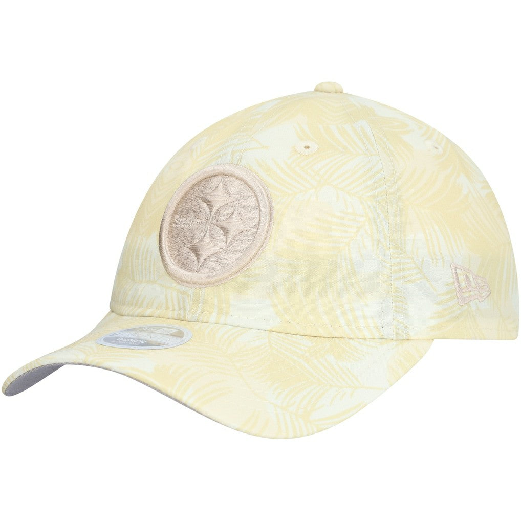 Pittsburgh Steelers New Era Women's Frond 9TWENTY Adjustable Hat Cream