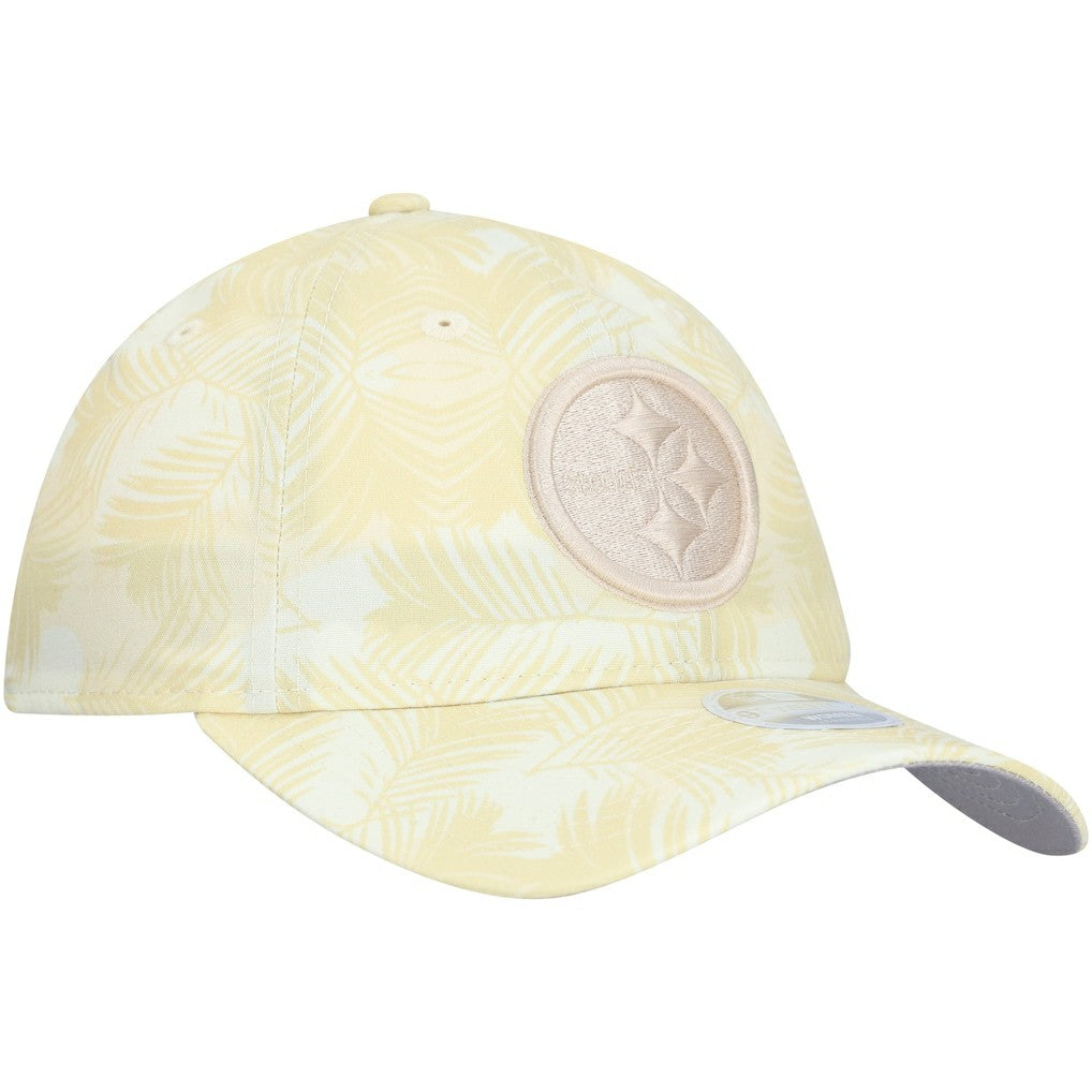 Pittsburgh Steelers New Era Women's Frond 9TWENTY Adjustable Hat Cream