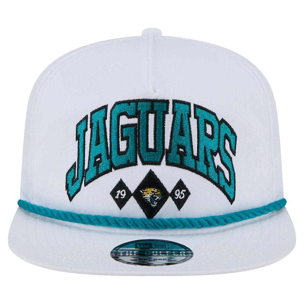 Jacksonville Jaguars New Era Diamond Golfer Snapback Hat White