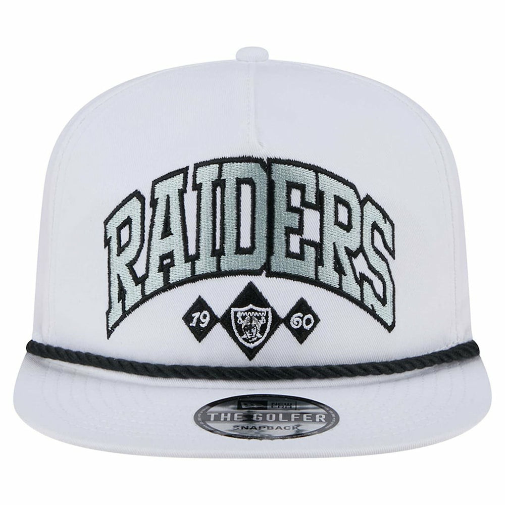 Las Vegas Raiders New Era Diamond Golfer Snapback Hat White