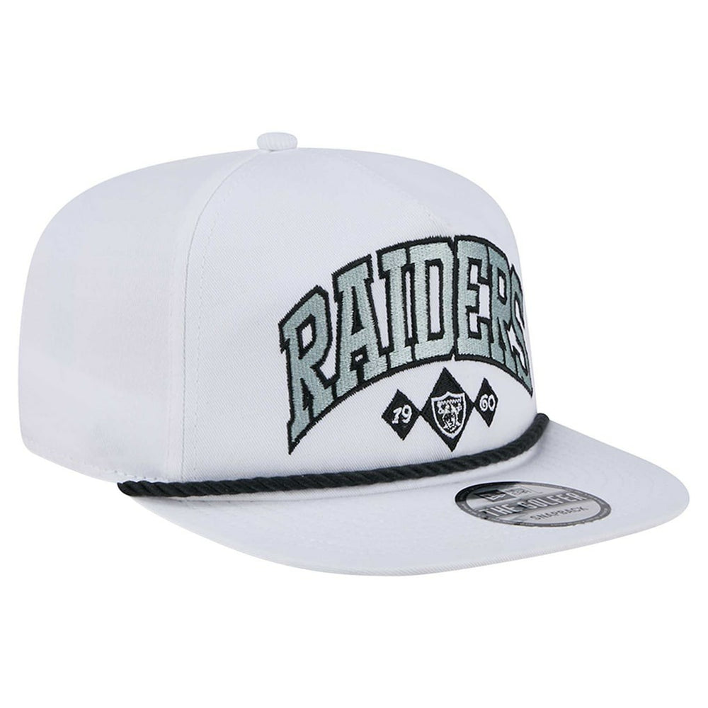 Las Vegas Raiders New Era Diamond Golfer Snapback Hat White
