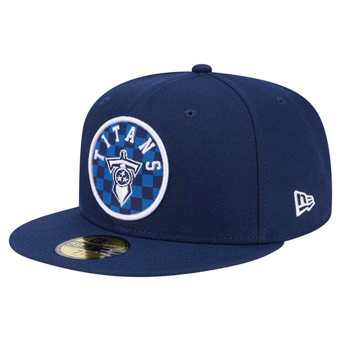 Tennessee Titans New Era Checkered 59FIFTY Fitted Hat Navy