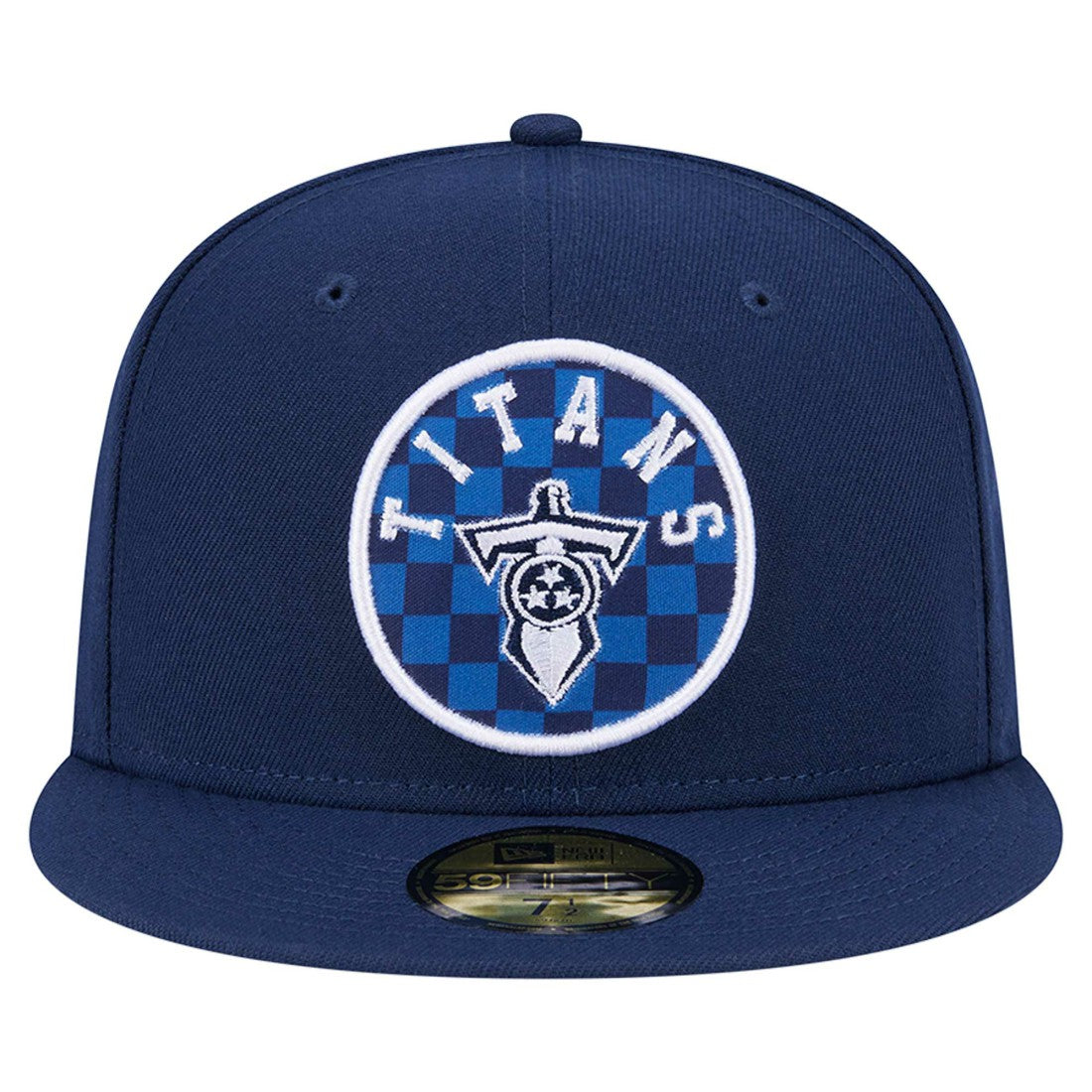 Tennessee Titans New Era Checkered 59FIFTY Fitted Hat Navy