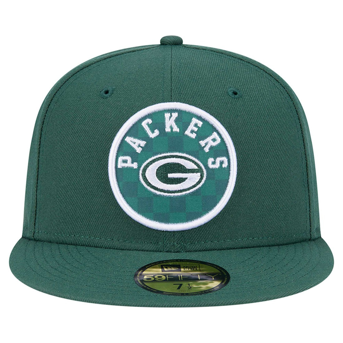 Green Bay Packers New Era Checkered 59FIFTY Fitted Hat Green