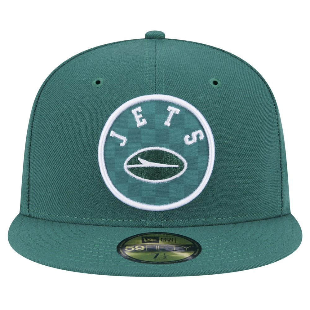 New York Jets New Era Checkered 59FIFTY Fitted Hat Green