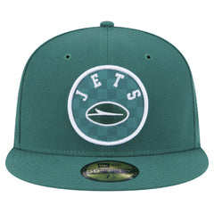 New York Jets New Era Checkered 59FIFTY Fitted Hat Green