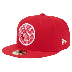 San Francisco 49ers New Era Checkered 59FIFTY Fitted Hat Scarlet