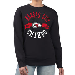 Kansas City Chiefs G-III 4Her by Carl Banks Women's Large Team Graphic Fleece Pullover Sweatshirt Black