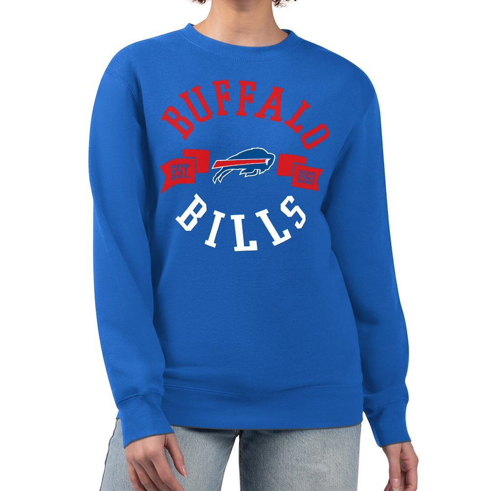 Buffalo Bills G-III 4Her by Carl Banks Women's Large Team Graphic Fleece Pullover Sweatshirt Royal