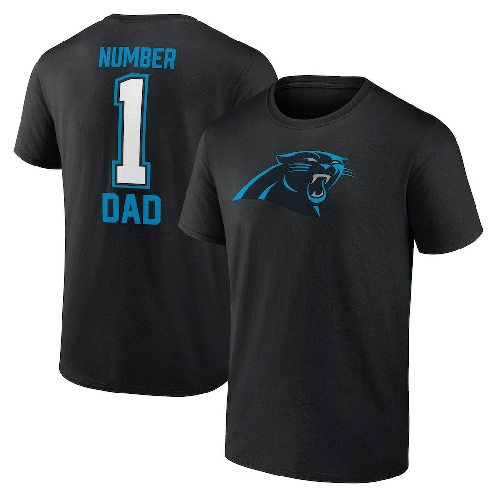 Carolina Panthers Father's Day #1 Dad T-Shirt Black