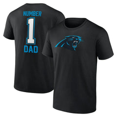 Carolina Panthers Father's Day #1 Dad T-Shirt Black