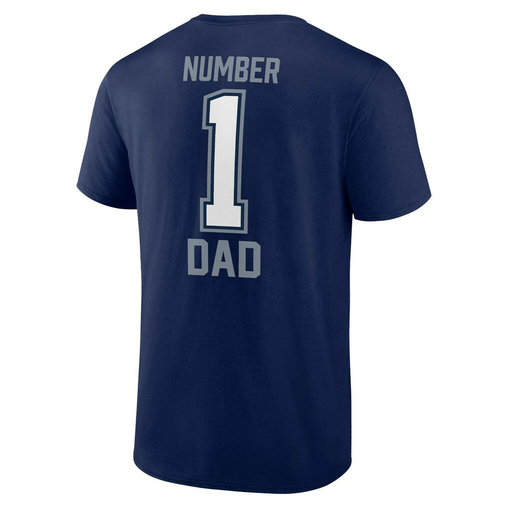 Dallas Cowboys Father's Day #1 Dad T-Shirt Navy