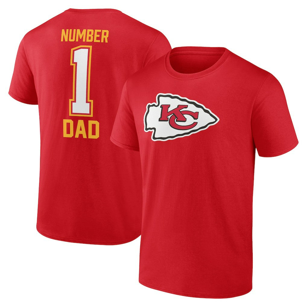 Kansas City Chiefs Father's Day #1 Dad T-Shirt Red