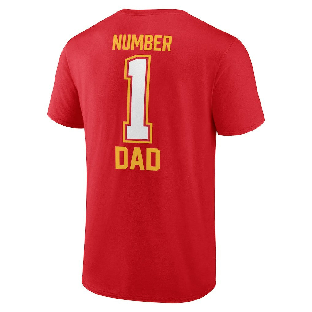 Kansas City Chiefs Father's Day #1 Dad T-Shirt Red