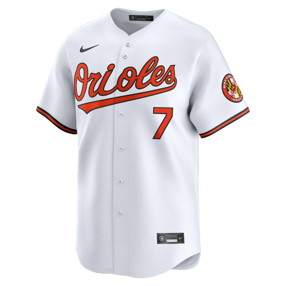 Jackson Holliday Baltimore Orioles Nike Home Limited Player Jersey - White Jerseys
