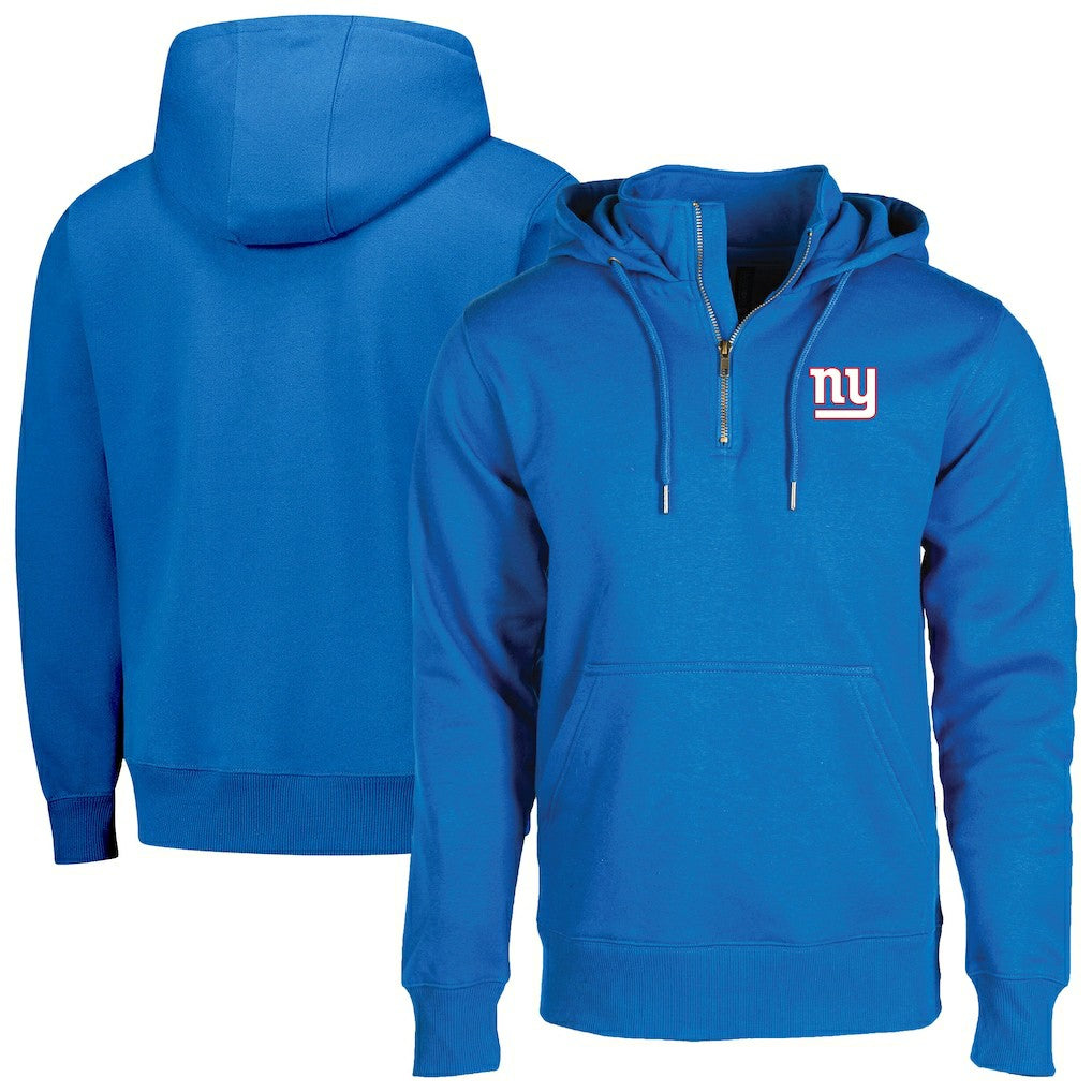 New York Giants Dunbrooke Unisex Defender Quarter-Zip Hoodie Royal