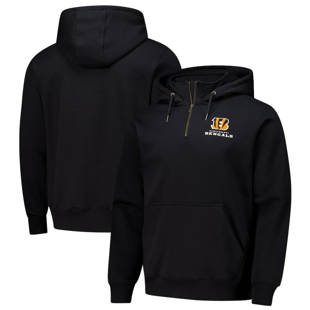 Cincinnati Bengals Dunbrooke Unisex Defender Quarter-Zip Hoodie Black