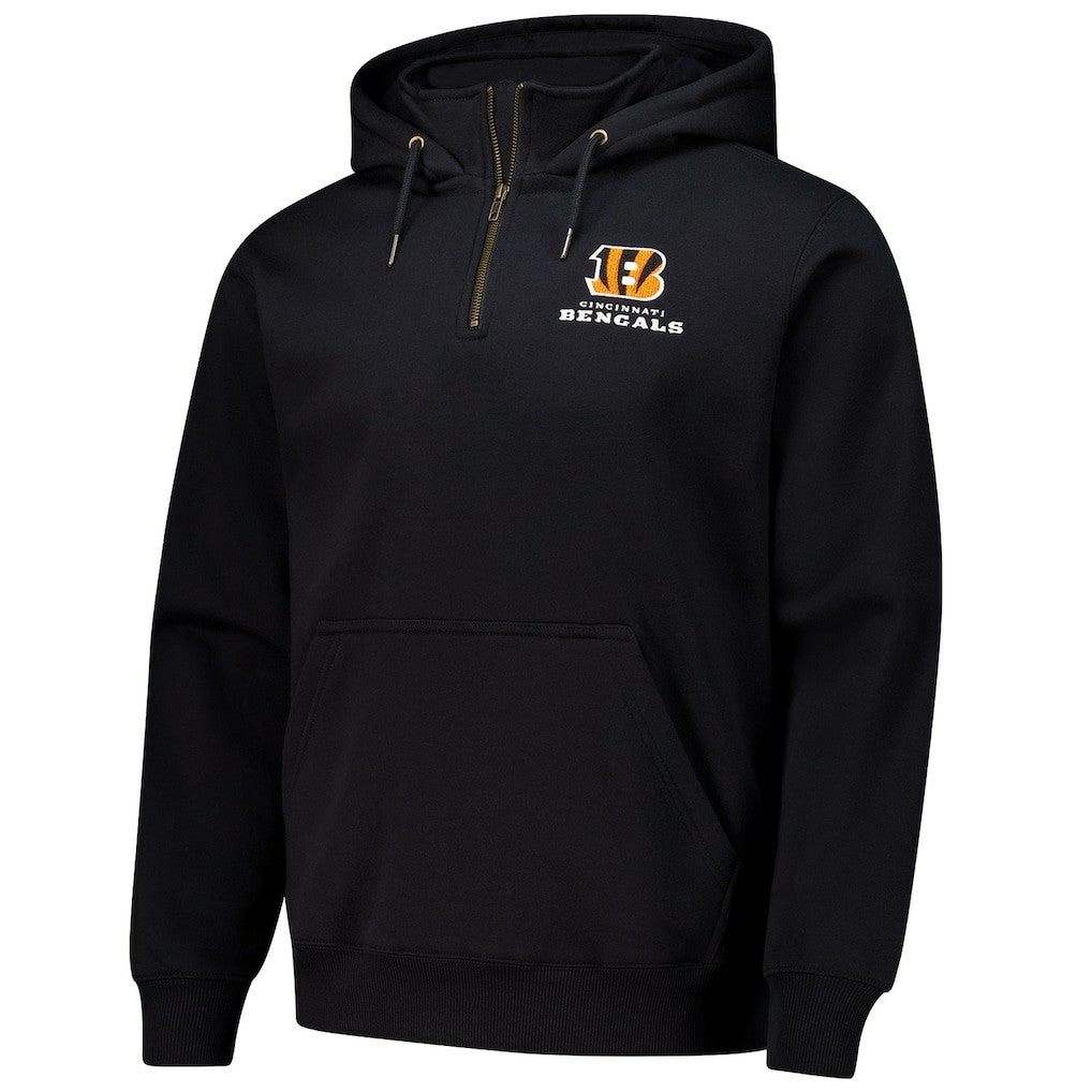 Cincinnati Bengals Dunbrooke Unisex Defender Quarter-Zip Hoodie Black