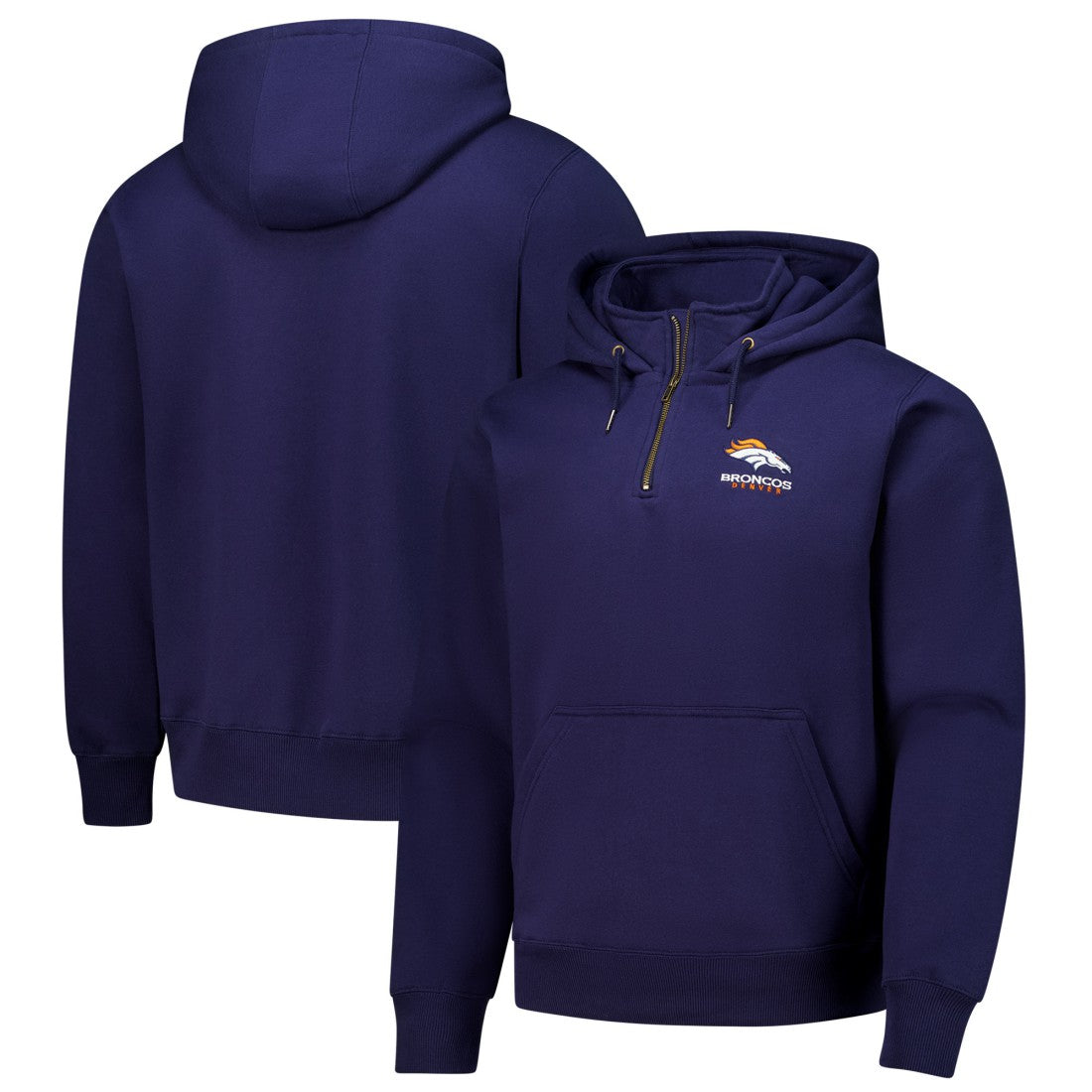 Denver Broncos Dunbrooke Unisex Defender Quarter-Zip Hoodie Navy