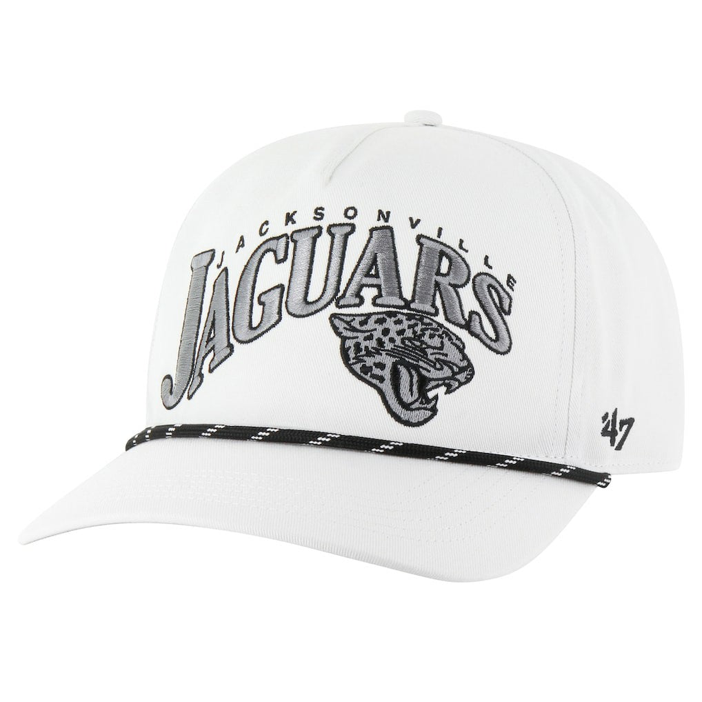 Jacksonville Jaguars '47 Wave Speckle Hitch Rope Adjustable Hat White
