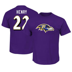 Derrick Henry Baltimore Ravens Big & Tall Player Name & Number T-Shirt Purple