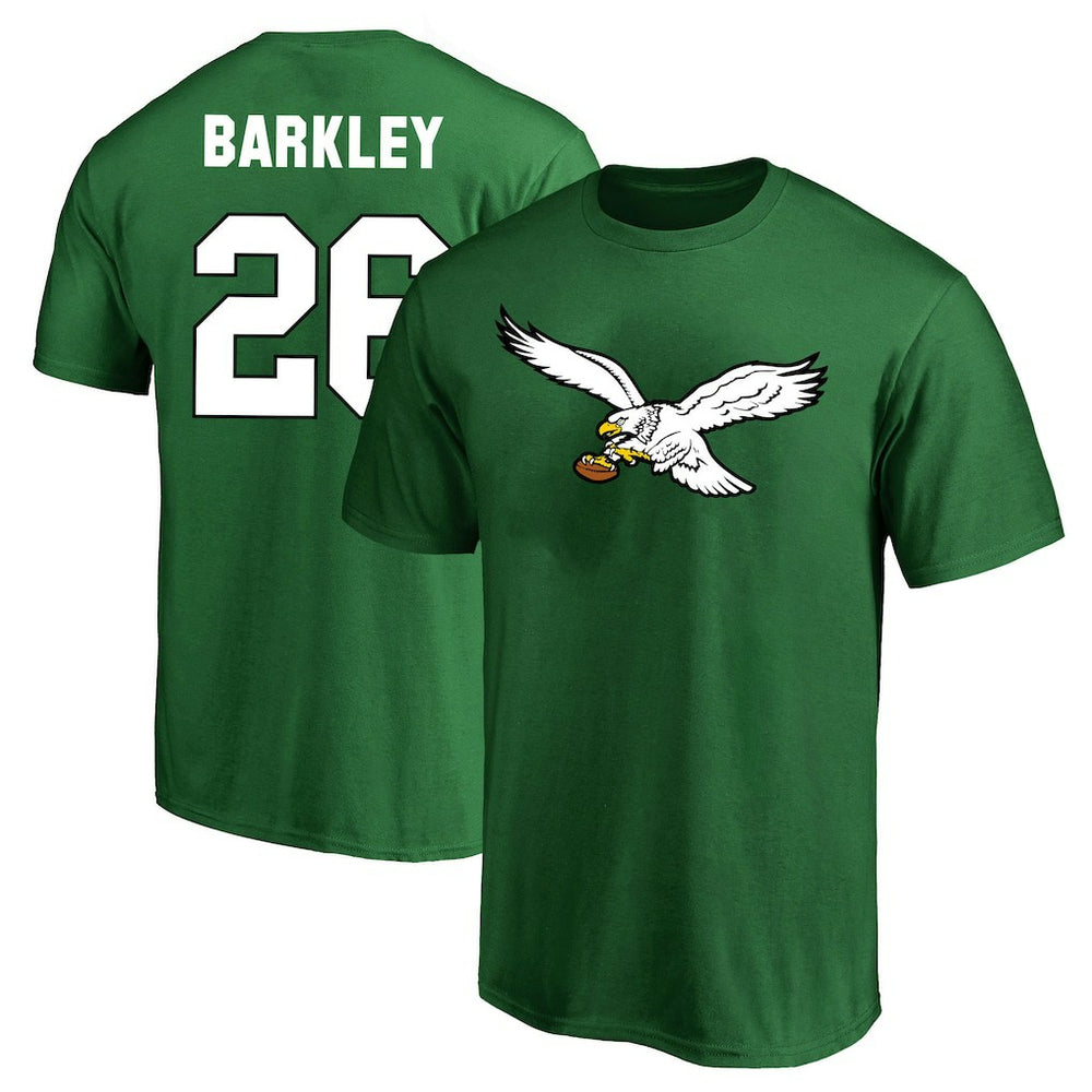 Saquon Barkley Philadelphia Eagles Big & Tall Player Name & Number T-Shirt Kelly Green