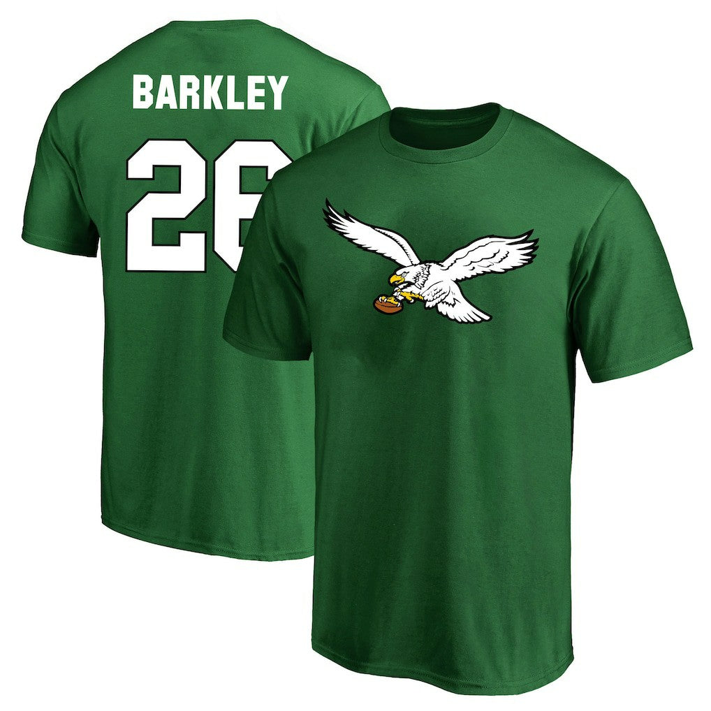 Saquon Barkley Philadelphia Eagles Big & Tall Player Name & Number T-Shirt Kelly Green