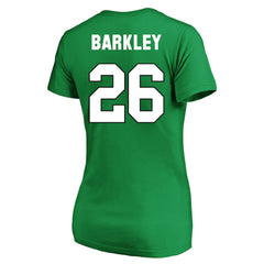 Saquon Barkley Philadelphia Eagles Women's Plus Size Fair Catch Name & Number Scoop Neck T-Shirt Kelly Green