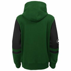 New York Jets Youth Stadium Color-Block Full-Zip Hoodie Green