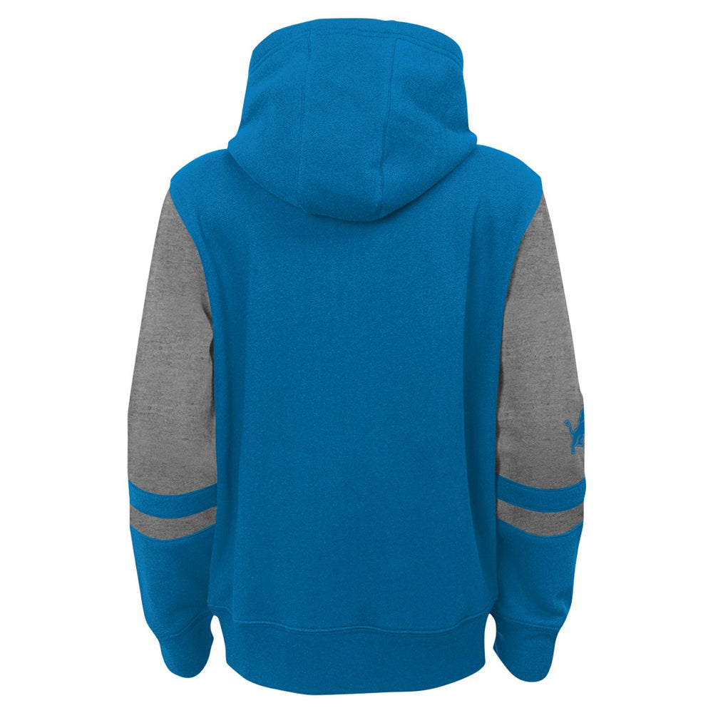 Detroit Lions Youth Stadium Color-Block Full-Zip Hoodie Blue