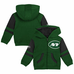 New York Jets Preschool Stadium Color Block Full-Zip Hoodie Green