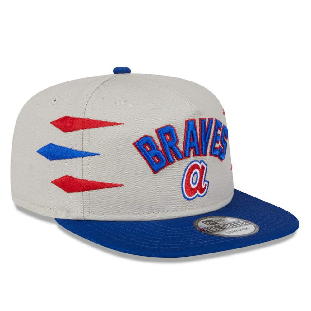 Atlanta Braves New Era Iron Golfer Snapback Hat - Cream Hats