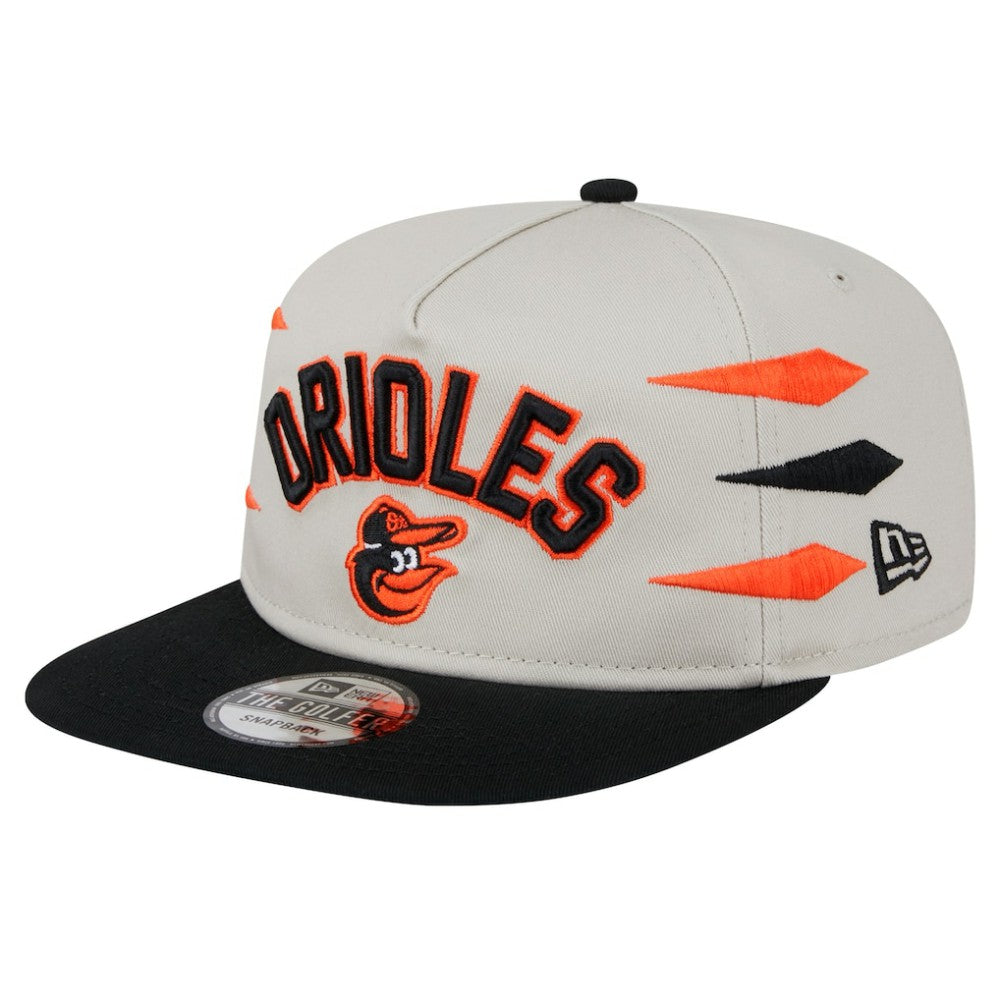 Baltimore Orioles New Era Iron Golfer Snapback Hat - Cream Hats