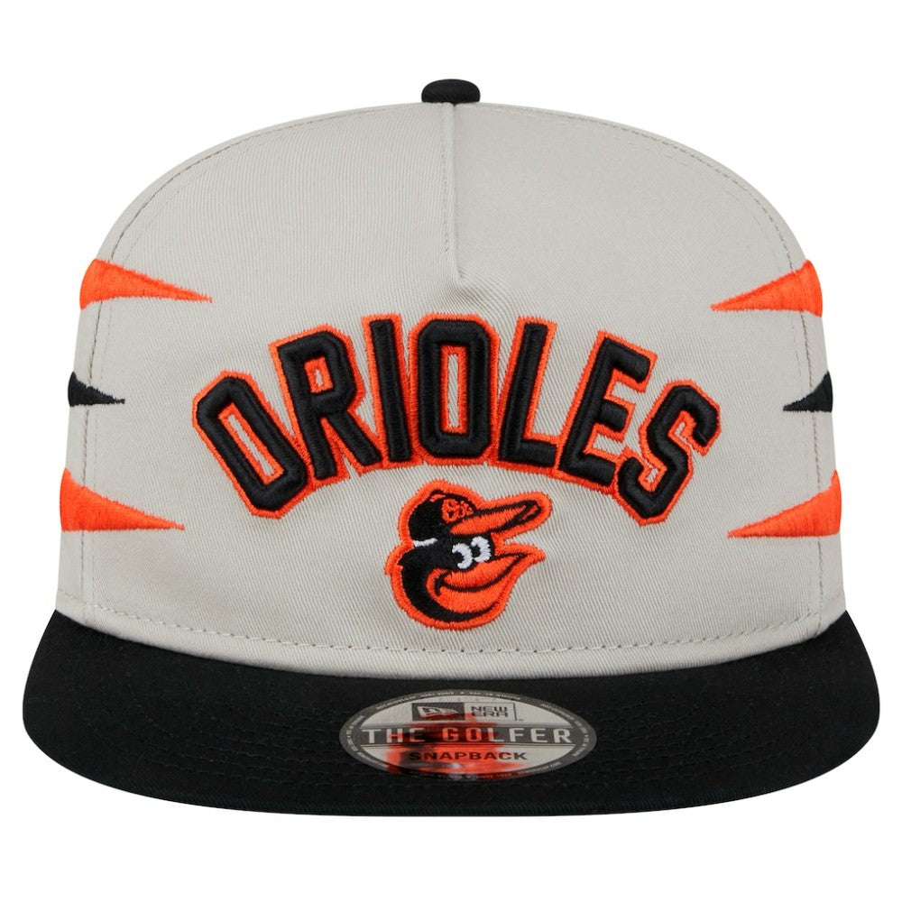 Baltimore Orioles New Era Iron Golfer Snapback Hat - Cream Hats