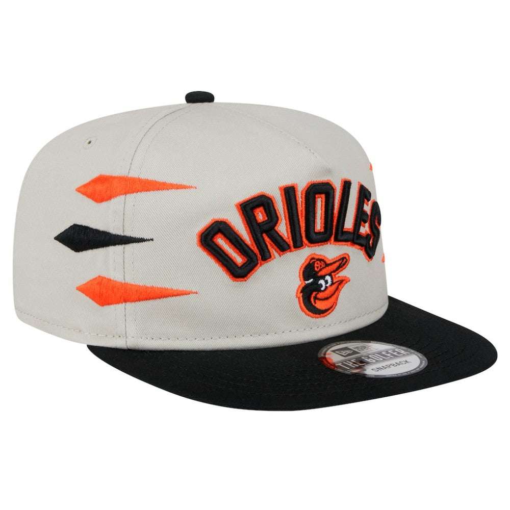 Baltimore Orioles New Era Iron Golfer Snapback Hat - Cream Hats