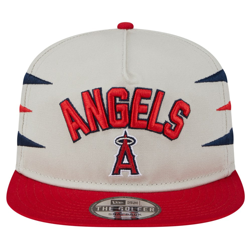 Los Angeles Angels New Era Iron Golfer Snapback Hat - Cream Hats