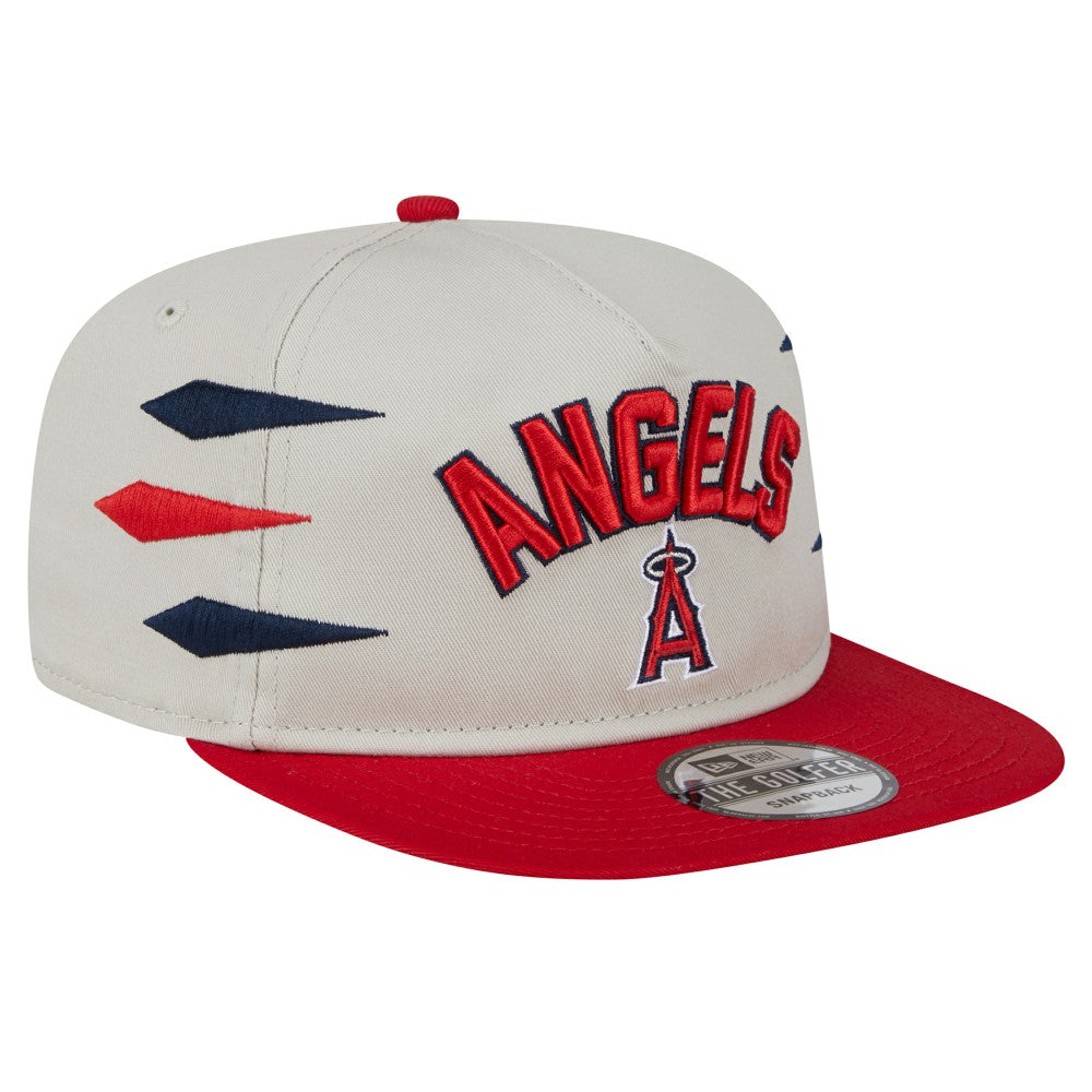Los Angeles Angels New Era Iron Golfer Snapback Hat - Cream Hats